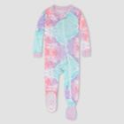 Burt's Bees Baby Baby Girls' Tie-dye Footed Pajama - Light Purple