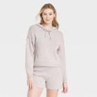 Women's Hooded Pullover Sweater - Universal Thread Beige