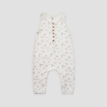 Q By Quincy Mae Baby Star Brushed Jersey Romper - Ivory
