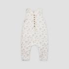 Q By Quincy Mae Baby Star Brushed Jersey Romper - Ivory