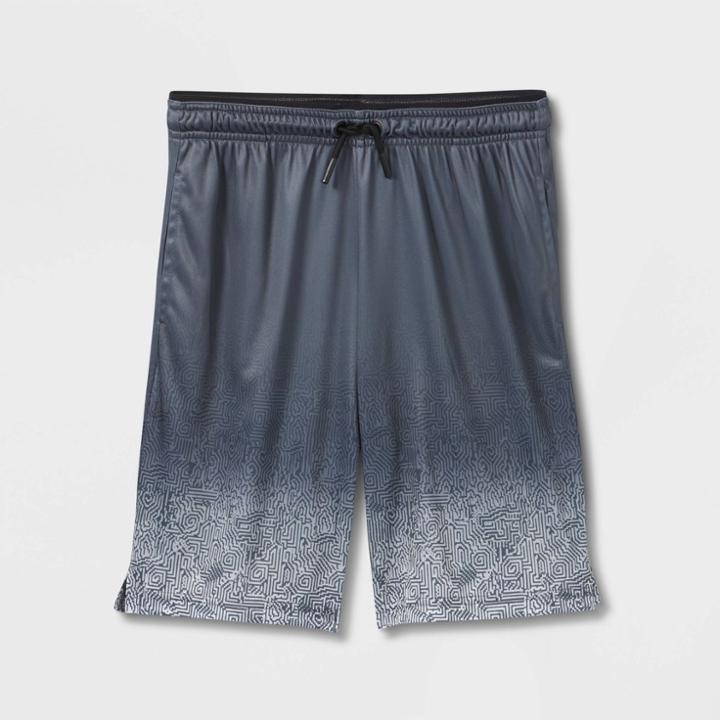 Boys' Geometric Ombre Performance Shorts 7 - All In Motion Gray