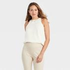 Women's Satin Racer Tank Top - A New Day Cream