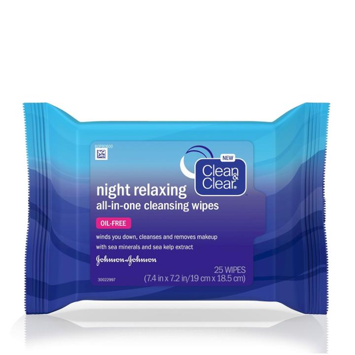 Clean & Clear Night Relaxing All-in-one Facial Cleansing Wipes