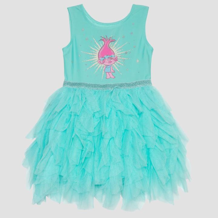 Toddler Girls' Trolls Poppy Ballerina Dress - Aqua