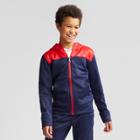 Umbro Boys' Printed Tech Fleece Full Zip Hoodie - Navy