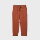 Women's Tie Waist Straight Pants - A New Day Rust