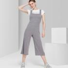 Women's Strappy Square Neck Rib Knit Jumpsuit - Wild Fable Gray