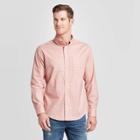 Men's Triangle Print Standard Fit Poplin Button-down Shirt - Goodfellow & Co Pink S, Men's,