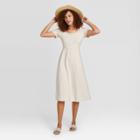 Women's Short Sleeve Dress - A New Day Cream Xs, Women's, Ivory