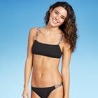 Juniors' Ribbed Strappy Bralette Bikini Top - Xhilaration Black