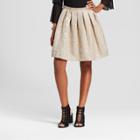 Women's Gold Jacquard Pintucked Skirt - Isani For Target Gold/ivory
