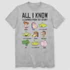Disney Men's Toy Story All I Know I Learned From Toy Story Short Sleeve Graphic T-shirt - Athletic Heather S, Men's, Size: