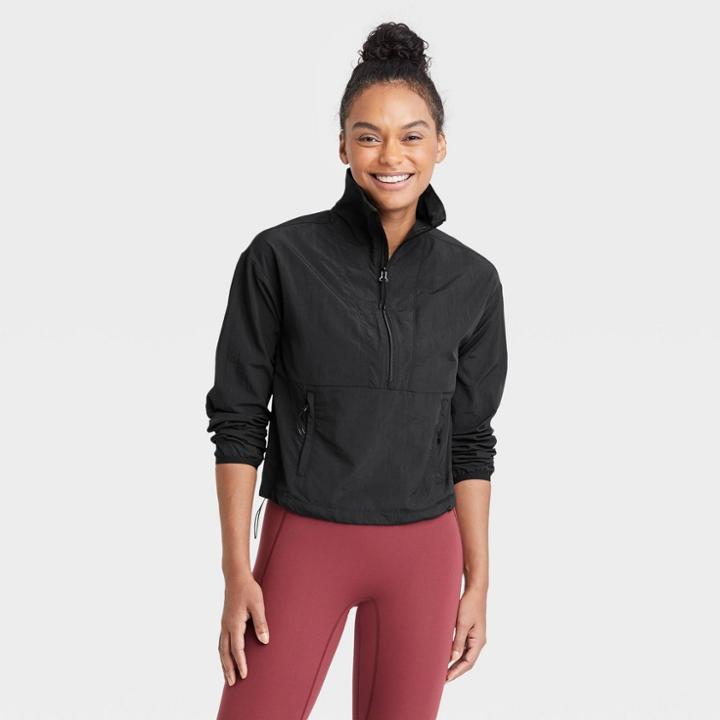 Women's Packable Windbreaker Jacket - All In Motion Black