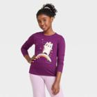 Girls' Corgi Long Sleeve Graphic T-shirt - Cat & Jack Purple