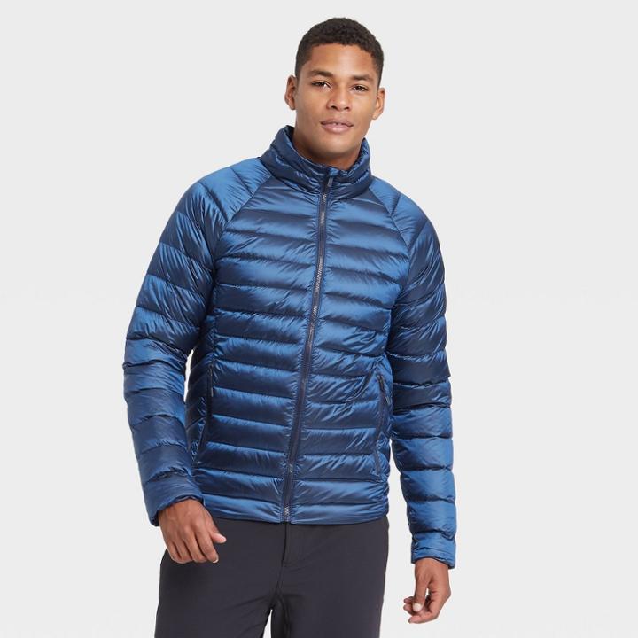 Men's Packable Down Puffer Jacket - All In Motion Blue