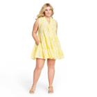 Women's Plus Size Floral Tiered Dress - Lisa Marie Fernandez For Target Yellow/white