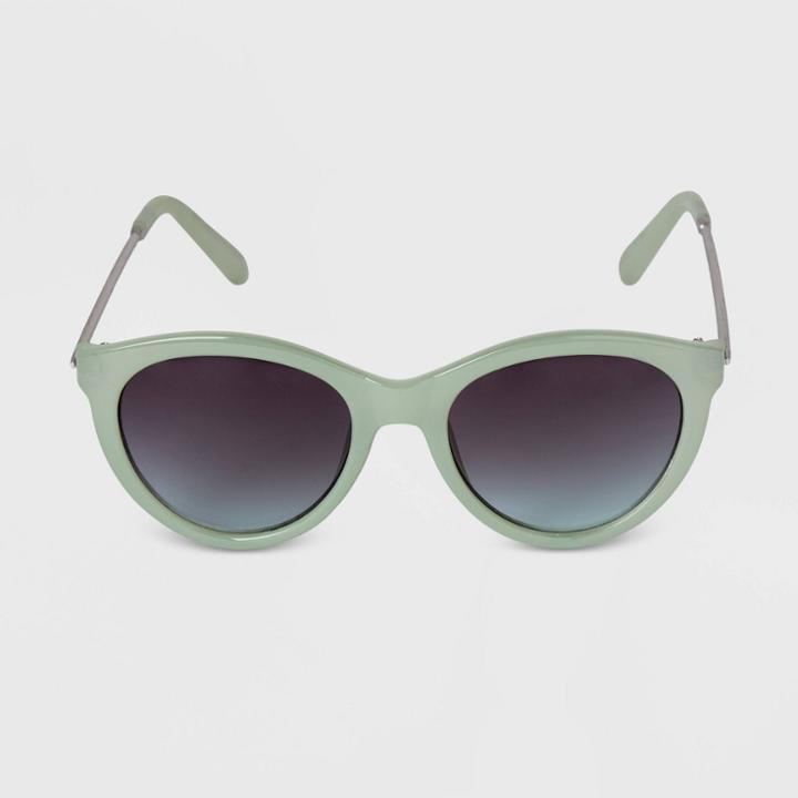 Women's Round Sunglasses - A New Day Green
