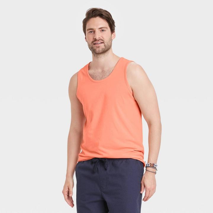 Men's Standard Fit Jersey Tank Top - Goodfellow & Co Desert