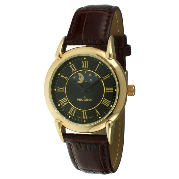 Peugeot Watches Men's Peugeot Sun And Moon Retro Watch - Brown
