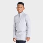 Boys' Fleece 1/4 Zip Pullover - All In Motion Heathered Gray