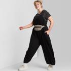 Women's Plus Size Sleeveless Square Neck Strappy Waistless Jumpsuit - Wild Fable Black 1x, Women's,