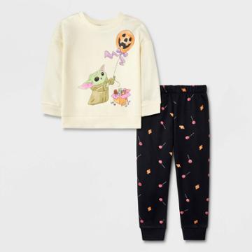 Toddler Girls' Lucasfilm Baby Yoda Printed Top And Bottom