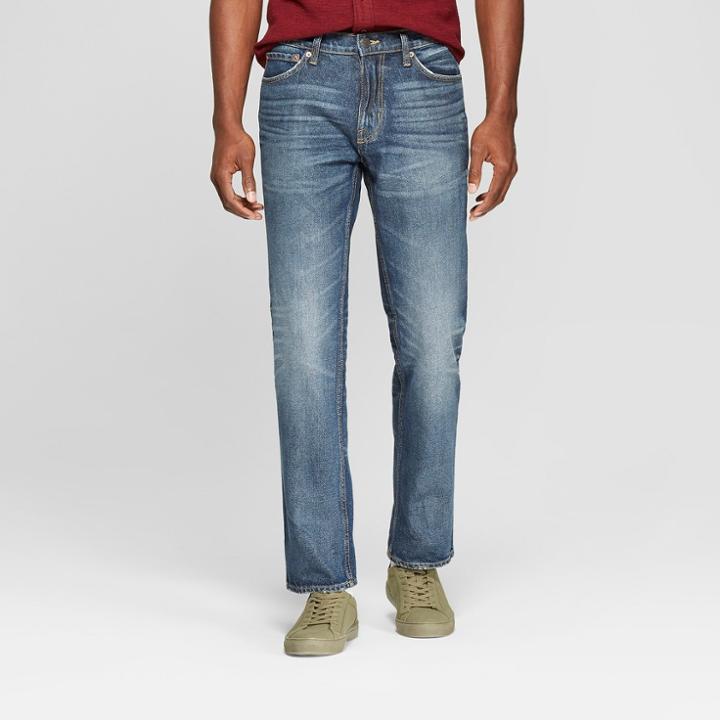 Men's Straight Fit Jeans - Goodfellow & Co Medium Vintage Wash