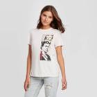 Women's Frida Kahlo Short Sleeve Graphic T-shirt (juniors') - Cream Xs, Women's, Beige