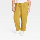 Women's Plus Size High-rise Lounge Pants - Universal Thread Yellow