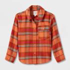 Girls' Plaid Shirt Shacket - Cat & Jack Cinnamon