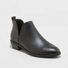 Women's Nora Wide Width Cut Out Ankle Bootie - Universal Thread Black