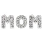 Treasure Lockets 3-piece Silver Plated Mom Charm Set With Crystals, Girl's