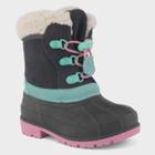 Toddler Girls' Sherpa Trim Lining Toggle Winter Boots - Cat & Jack Gray