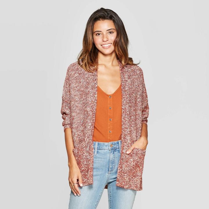 Women's 3/4 Sleeve Kimono Open Layering Cardigan's - Universal Thread Brown