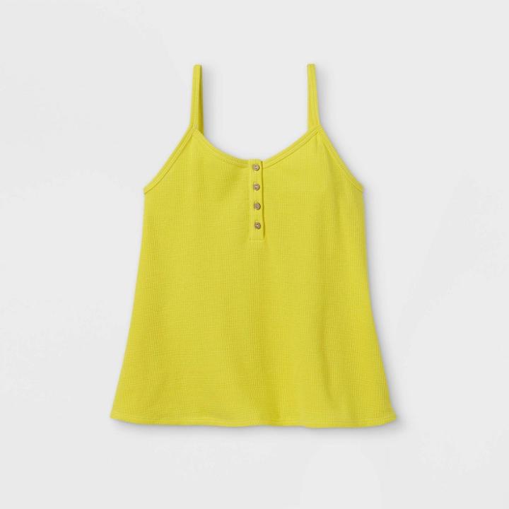 Girls' Waffle Swing Tank Top - Art Class Yellow