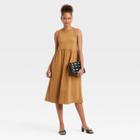 Women's Sleeveless Knit Ballet Dress - A New Day Brown