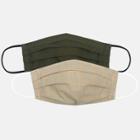 Women's 2pk Check Print Face Mask - Universal Thread Window Pane/solid Olive