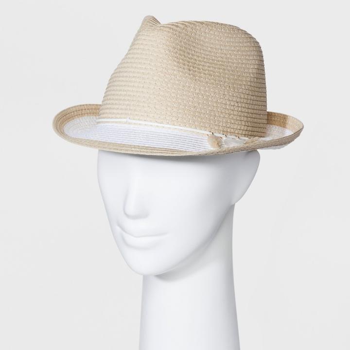 Women's Color Block Tassel Fedora - A New Day