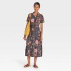 Women's Short Sleeve Dress - Knox Rose Xs Navy Floral, Blue Floral