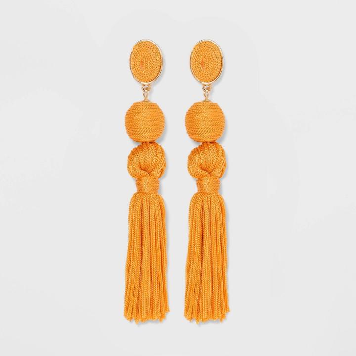 Sugarfix By Baublebar Multi-tassel Drop Earrings - Orange, Women's,