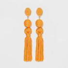 Sugarfix By Baublebar Multi-tassel Drop Earrings - Orange, Women's,