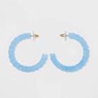 Sugarfix By Baublebar Retro Clear Acrylic Hoop Earrings - Light Blue, Women's