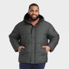 Men's Tall Midweight Puffer Jacket - Goodfellow & Co Heather Gray