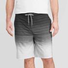 Men's Big & Tall 10 Striped Afterburner Board Shorts - Goodfellow & Co Midnight Haze 44,
