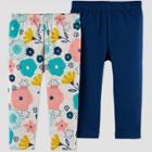 Baby Girls' 2pk Fox Pants - Just One You Made By Carter's Heather Newborn, White