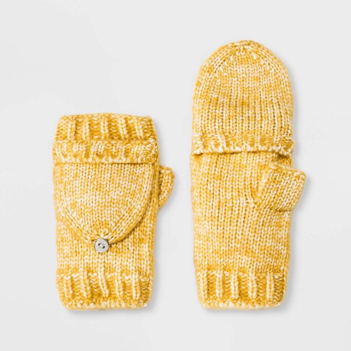Women's Mittens And Gloves - Universal Thread Yellow One Size, Women's, Texas