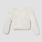 Girls' Faux Fur Pullover - Art Class Whitesand
