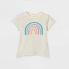 Grayson Mini Toddler Girls' Rainbow Short Sleeve T-shirt - White