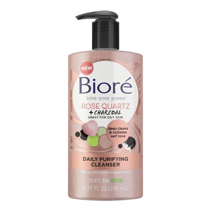 Biore Rose Quartz + Charcoal Daily Purifying Cleanser - 6.77 Fl Oz, Women's