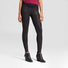 Women's Assets By Spanx Faux Leather Front Legging - Black